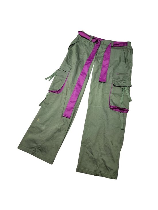 Nike Pants - Nike DRI-FIT Women's Utility Cargo Olive Green Pants w/Fabric Belt Sz L 36/31